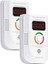 Karbon Monoksit Dedektörü Alarm Fotoelektrik Sensör LCD Plug-In Co Zehirleme Alarm Sesi + Flash Uyarı (2pcs) Ab Fişi (Yurt Dışından) 2