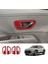 Araba Iç Kapı Kolu Kase Kapağı Hyundai Kona 2024+ Araba Iç Aksesuarları Için Kırmızı (Yurt Dışından) 2