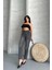 Mom Fit Enzim Taş Yıkama Jeans Pantolon Füme D2006 1