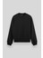 Siyah Basic O Yaka Rahat Form Erkek Sweatshirt - 88053 6
