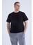 Siyah Basic Kısa Kol O Yaka Büyük Beden Erkek T-Shirt - 88072 5