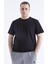 Siyah Basic Kısa Kol O Yaka Büyük Beden Erkek T-Shirt - 88072 9