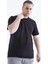 Siyah Basic Kısa Kol O Yaka Büyük Beden Erkek T-Shirt - 88072 11