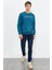 Zümrüt Yazı Nakışlı O Yaka Rahat Form Erkek Sweatshirt - 88020 2