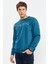 Zümrüt Yazı Nakışlı O Yaka Rahat Form Erkek Sweatshirt - 88020 3