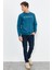 Zümrüt Yazı Nakışlı O Yaka Rahat Form Erkek Sweatshirt - 88020 4