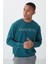 Zümrüt Yazı Nakışlı O Yaka Rahat Form Erkek Sweatshirt - 88020 8