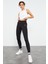 Siyah Yüksek Bel Streç Slim Fit Dar Paça Kadın Tayt - 94545 3