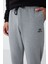 Gri Melanj Bağcıklı Cepli Standart Kalıp Klasik Paça Erkek Eşofman Alt - 84682 10