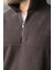 Füme Yarım Fermuarlı Dik Yaka Polar Sweatshirt E7165 2