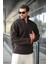 Füme Yarım Fermuarlı Dik Yaka Polar Sweatshirt E7165 3