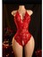 Kadın Kırmızı Özel Bölgesi Açık Fantezi Gecelik Dantelli Iç Giyim Seksi Fantazi Iç Çamaşırı Babydoll 3