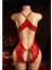 Kadın Kırmızı Özel Bölgesi Açık Fantezi Gecelik Dantelli Iç Giyim Seksi Fantazi Iç Çamaşırı Babydoll 5