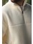 Ekru Yarım Fermuarlı Dik Yaka Polar Sweatshirt E7165 2