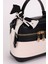 Kadın Dikdörtgen Formlu Çapraz Askılı El ve Omuz Çantası Melina (krem'e siyah) 4
