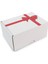 Sevgililer Günü Kurdele Baskılı Beyaz Geçmeli E-Ticaret Kutusu 16X12X7.5 CM 1