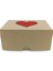 Sevgililer Günü Kalp Baskılı Kraft Geçmeli E-Ticaret Kutusu 16X12X7.5 CM 1
