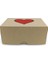 Sevgililer Günü Kalp Baskılı Kraft Geçmeli E-Ticaret Kutusu 16X12X7.5 CM 2