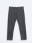 Gri Düz Dokuma Regular Fit Casual Pamuk Karışımlı Pantolon 1