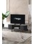 Boston Serisi Tv Ünitesi Siyah Metal Gri Ahşap 6