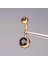 Çift Siyah Taşlı %100 G23 Titanyum Göbek Piercing - Bar Uzunluğu 10 mm - 1 Adet 1