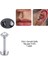 Zirkon Taşlı Cerrahi Çelik Labret Dudak Pıercıng /kulak Piercing-Taş Çapı 3 mm/Bar Boy 10mm- 1 Adet 2