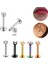 Zirkon Taşlı Cerrahi Çelik Labret Dudak Pıercıng /kulak Piercing-Taş Çapı 3 mm/Bar Boy 10mm- 1 Adet 3