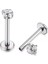 Zirkon Taşlı Cerrahi Çelik Labret Dudak Pıercıng /kulak Piercing-Taş Çapı 3 mm/Bar Boy 10mm- 1 Adet 6