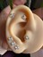 Cerrahi Çelik Kare Zirkon Taşlı Tek Taş Labret Piercing, Tragus, Helix, Lobe -Taş 4mm/bar 6mm-1 Adet 2