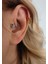 %100 G23 Titanyum Saçak Zincirli Halka Kıkırdak Piercing - Halka Çapı 8 Mm- 1 Adet 4