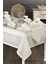 Corvver 26 Parça Dertsiz Masa Örtüsü Takımı Krem 5