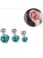 Cerrahi Çelik Üçlü Shambala Piercing Set- Helix, Lobe, Tragus -3 Adet 1
