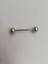 %100 316 L Cerrahi Çelik Dil Piercingi /Bar 16mm-Top Çapı 6mm- 1 Adet 8