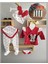 Minilkabebe Minnie Mouse Hastane Çıkış Seti 5 Parça Kırmızı & 7 Lİ Ağız Mendili HEDİYELİ 1