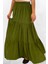 Viskon Kumaş Fırfırlı Uzun Kadın Etek 3