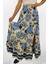 Viskon Kumaş Yırtmaçlı Çiçek Desenli Uzun Etek 4