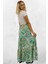 Viskon Kumaş Yırtmaçlı Çiçek Desenli Uzun Etek 2