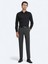 Siyah Düz Slim Fit Dokuma Klasik %100 Pamuk Gömlek 2