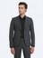 Siyah Düz Slim Fit Dokuma Klasik %100 Pamuk Gömlek 3