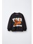 Erkek Çocuk Pamuklu Siyah Kaplan Baskılı Sweatshirt ve Eşofman Alt Takım 4