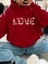 Love Yazı Detay Baskılı Içi Polarlı Kapüşonlu Sweatshirt 1