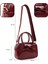 Kırışık Dokulu Bordo SHK217 Fiyonklu Suni Deri, Tek Bölmeli, Fermuarlı,kolon Askılı, El, Kol ve Omuz Çantası 4