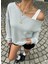 Kadın Gri Oversize Sweatshirt – Sokak Stili, Rahat Kesim 2