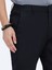 Siyah Dokuma Jogging Fit Casual Pamuk Karışımlı Pantolon 4