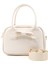 Kırışık Dokulu Krem SHK217 Fiyonklu Suni Deri, Tek Bölmeli, Fermuarlı,kolon Askılı, El, Kol ve Omuz Çantası 1