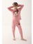 Retro Pembe Kız Çocuk Uzun Kol Pijama Takım 8