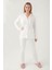 Pıercardın Bayan Yetişkin Gömlek Pijama Takımı Krem 6