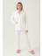 Pıercardın Bayan Yetişkin Gömlek Pijama Takımı Krem 7