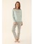 Açık Mint Kadın Uzun Kol Pijama Takım 6