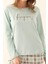 Açık Mint Kadın Uzun Kol Pijama Takım 9
